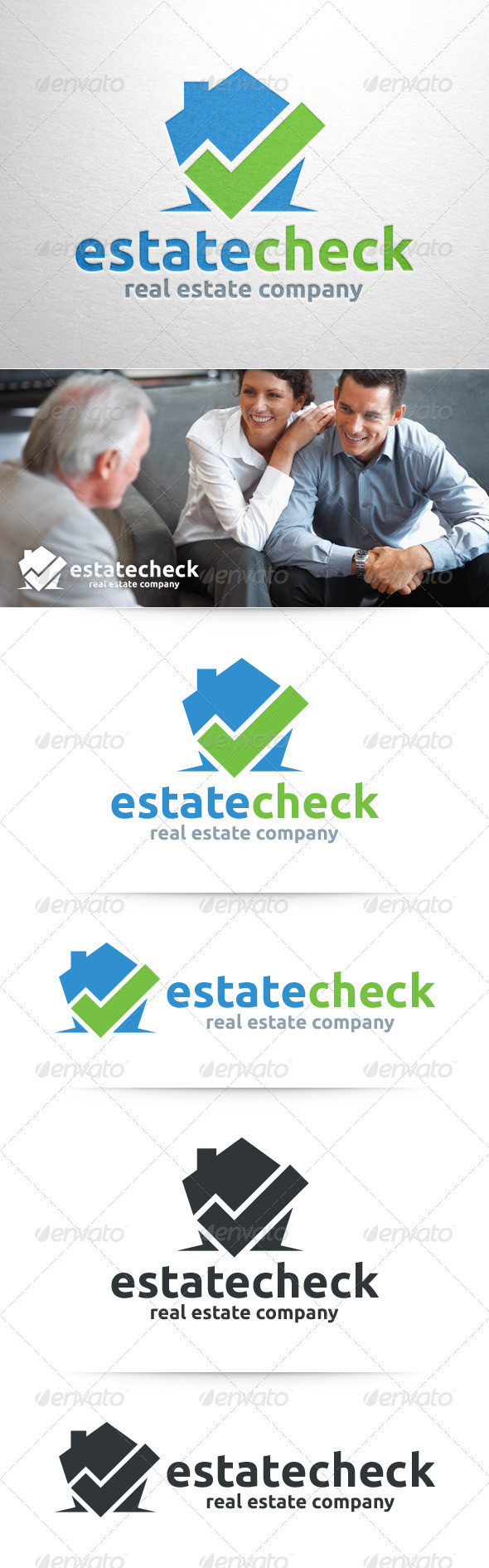 Estate check logo template