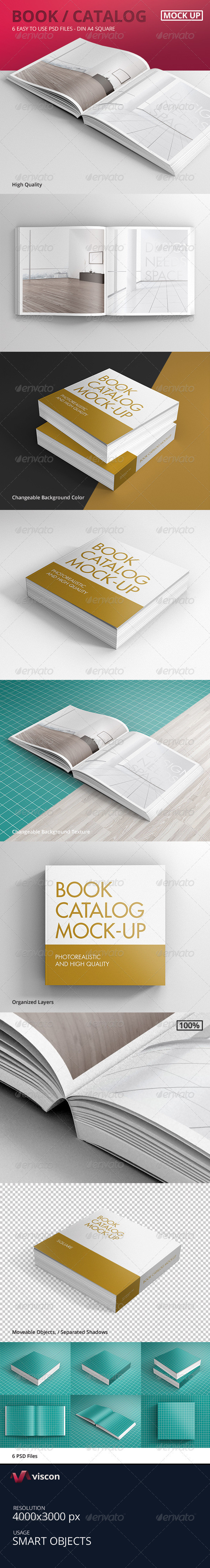 Book catalog softcover square productimage