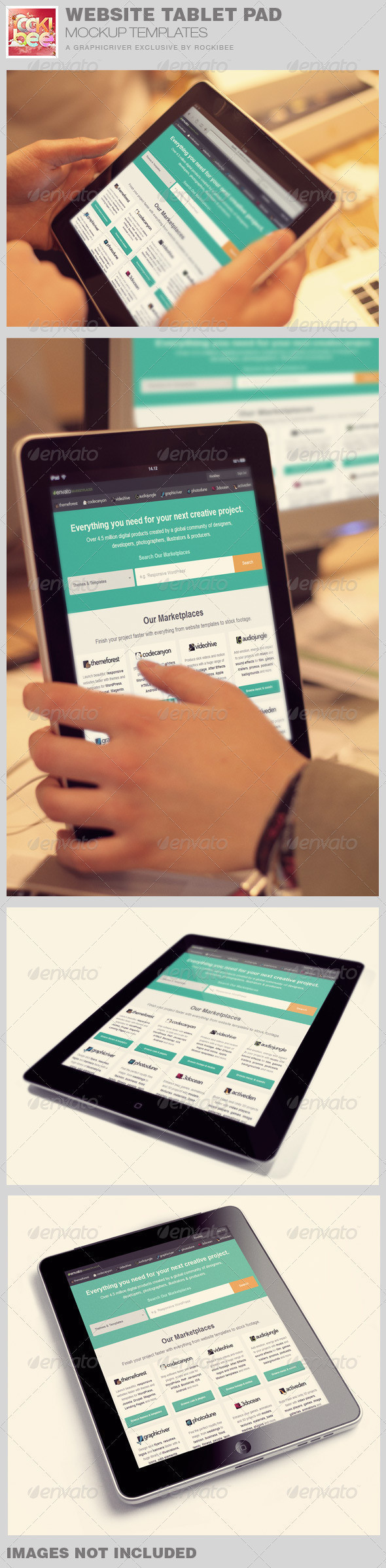 Website tablet pad mockup image preview