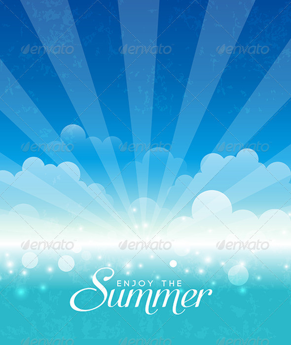 Enjoy 20the 20summer 20poster 20on 20tropical 20beach 20background 20preview