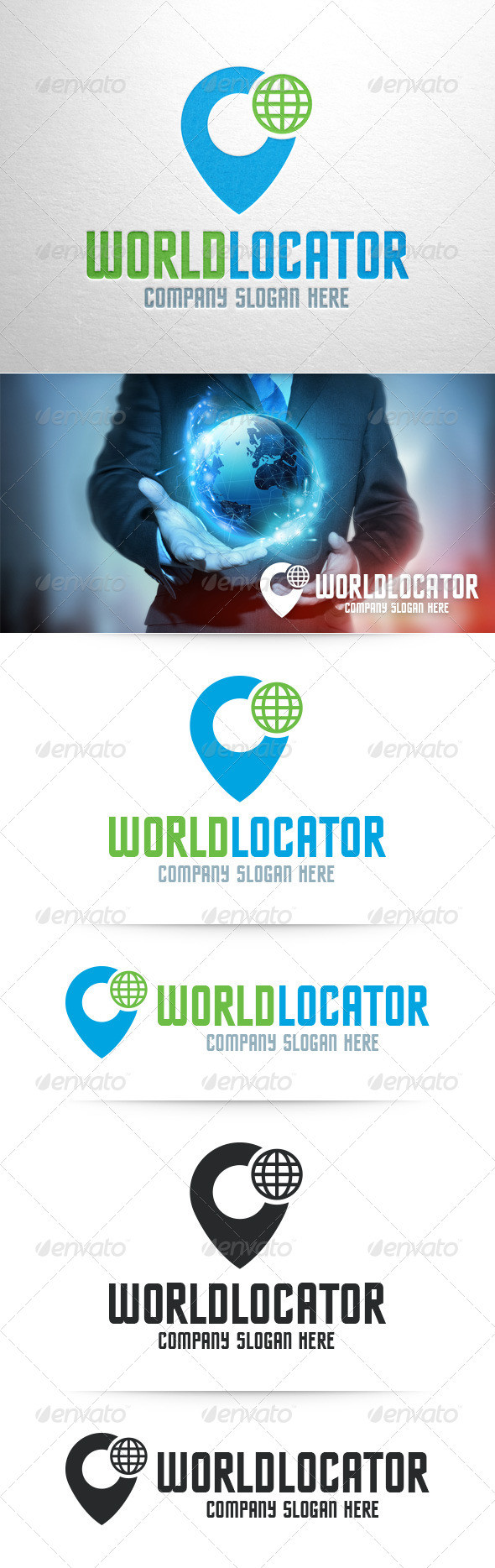 World locator logo template