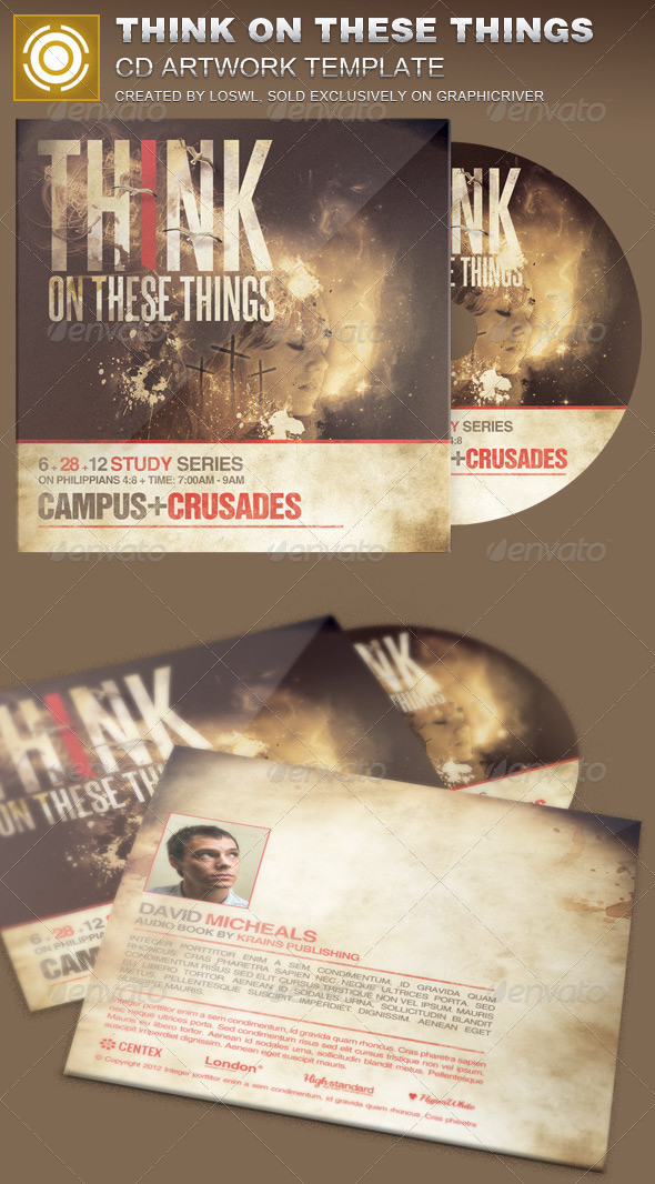 Think on these things cd artwork template image preview