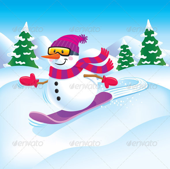 Snowman snowboarderprev