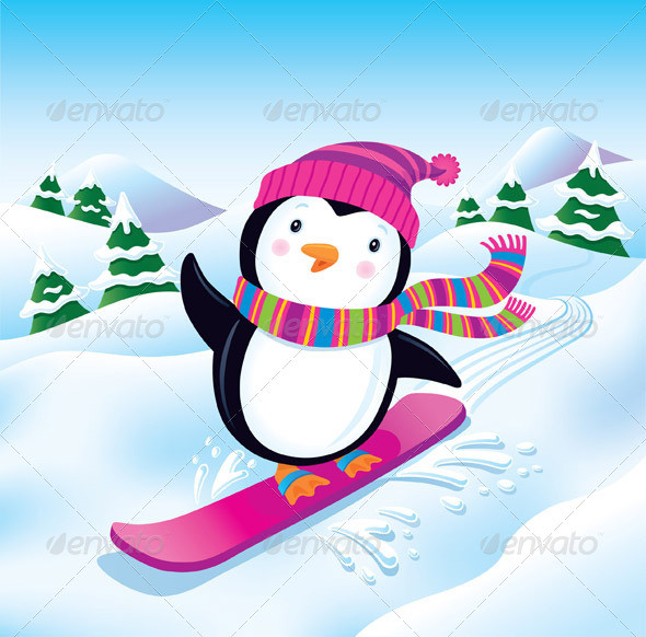 Snowboarding penguinprev