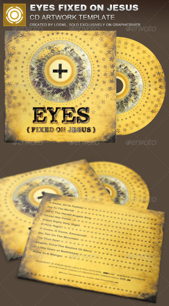 Eyes fixed on jesus cd artwork template image preview