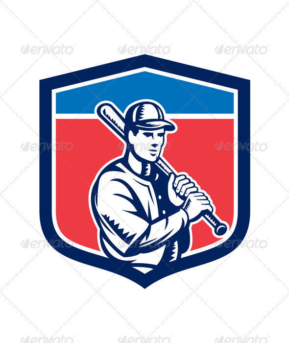 Baseball player bat holding shield gr prvw
