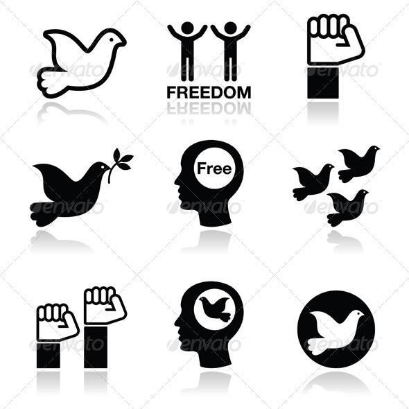 Freedom icons set prev