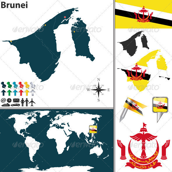 01 brunei 20map 20world