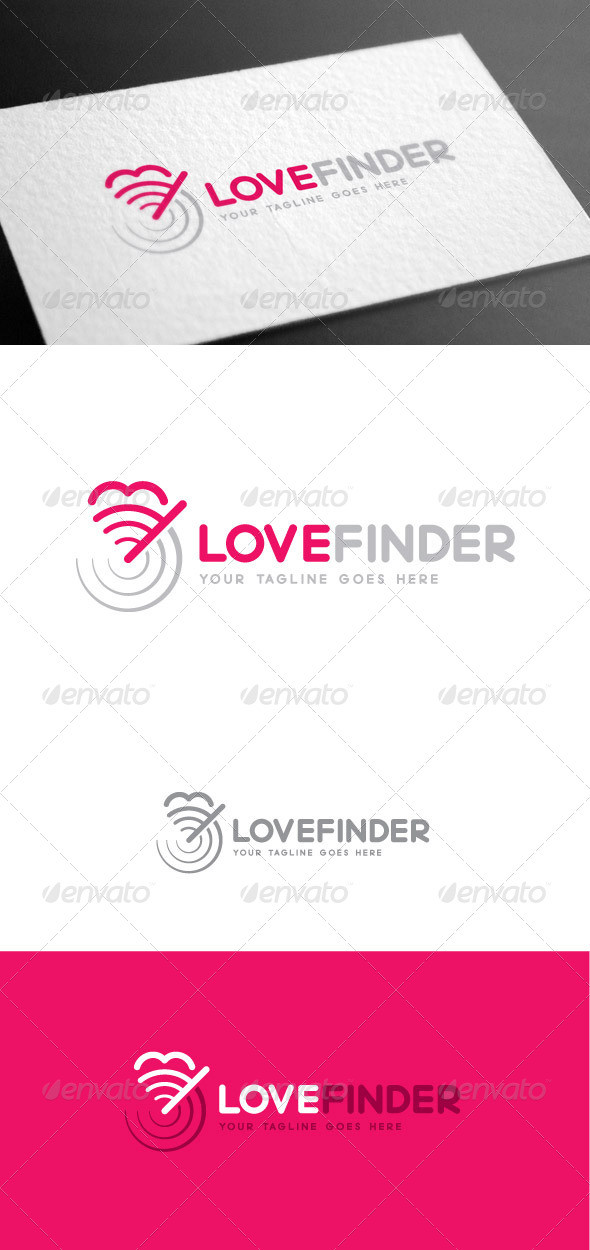 Love finder logo template