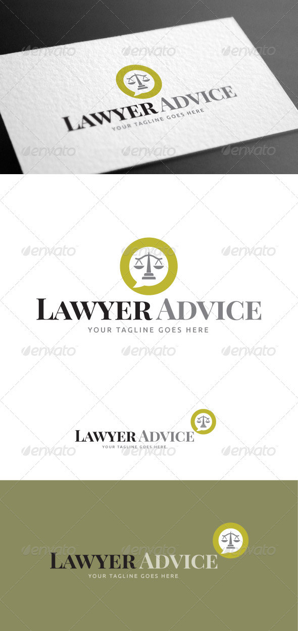 Lawyer advice logo template