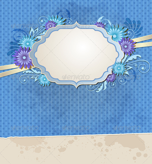 Blue floral background590