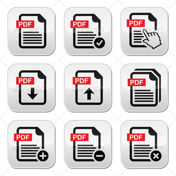 Pdf icons set prev