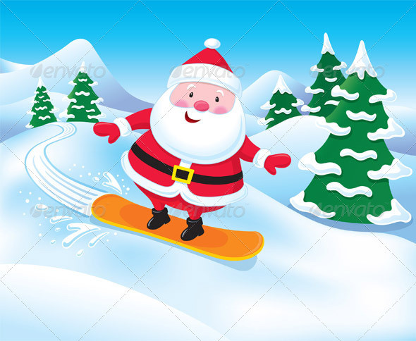 Snowboarding santa clausprev