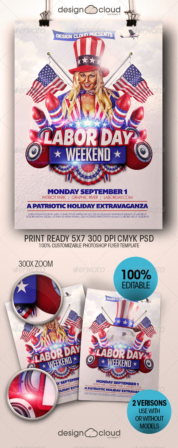 Preview labor day weekend flyer template 2