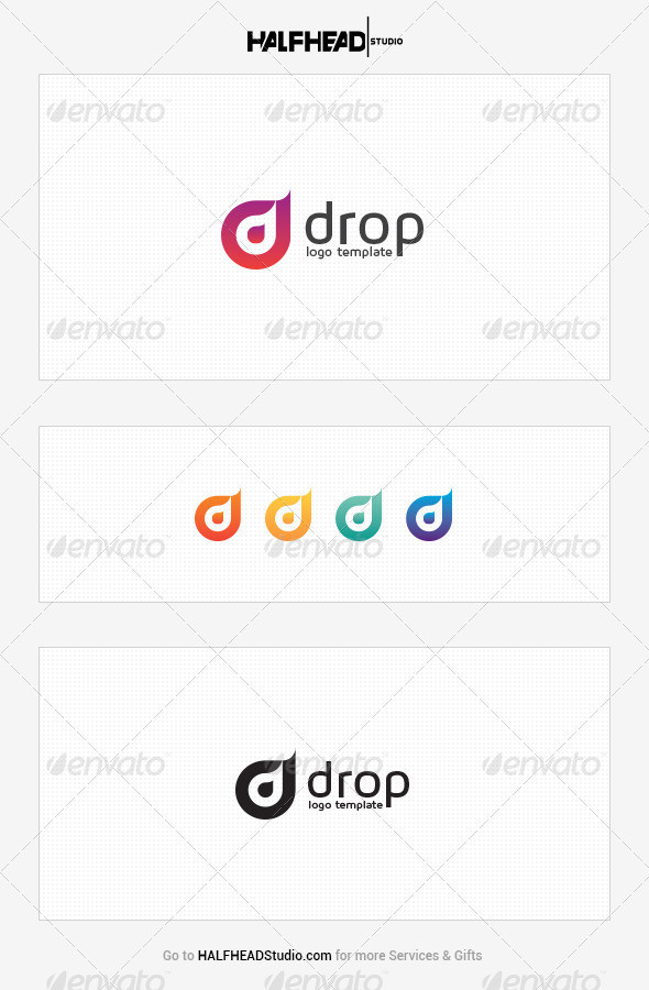 Drop logo template preview