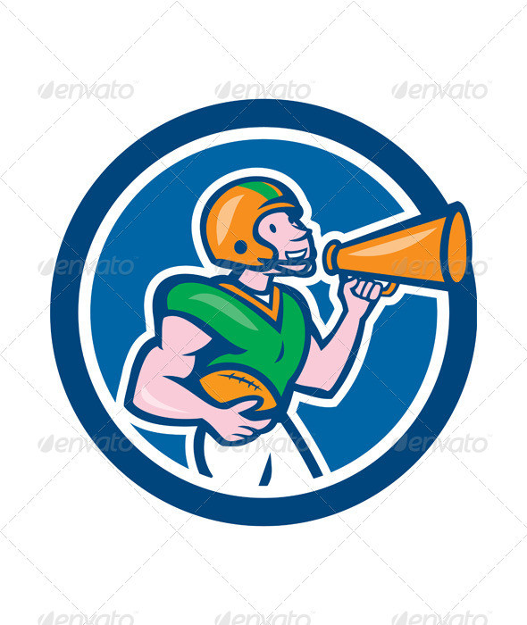 American football qb bullhorn circ prvw