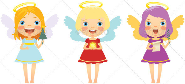 Set of christmas angels 590