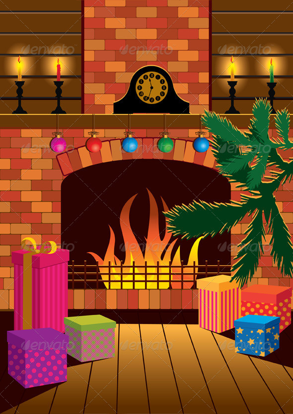 Christmas fireplace 590