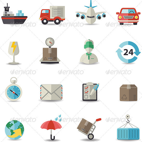 Logistic 20shipping 20and 20transportation 20icons 20white 20background590