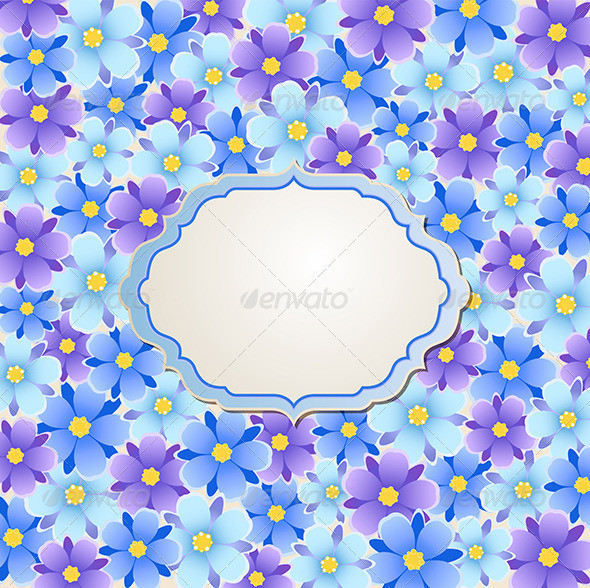 Blue flower background590