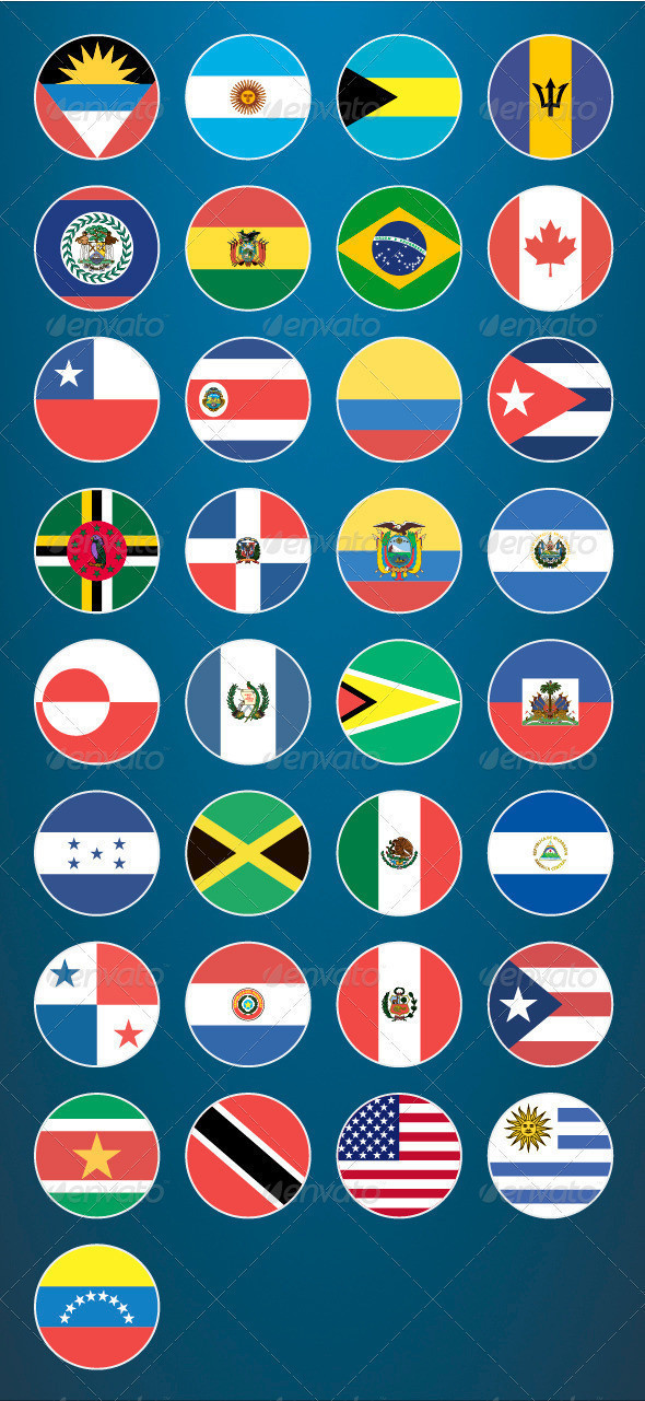 Flat 20flag 20icons 20american 20countries