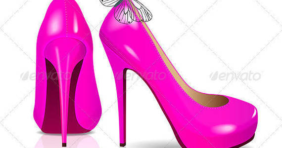 Box pink 20high heeled 20shoes