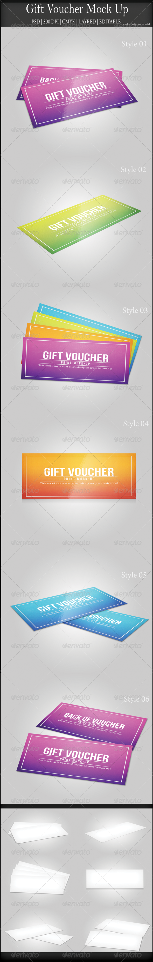 Gift voucher mock up image