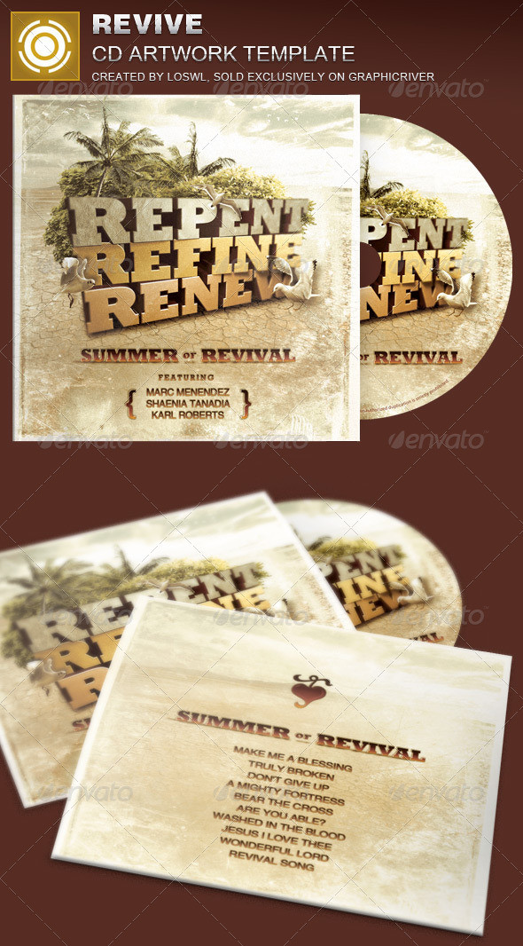 Revive cd artwork template image preview