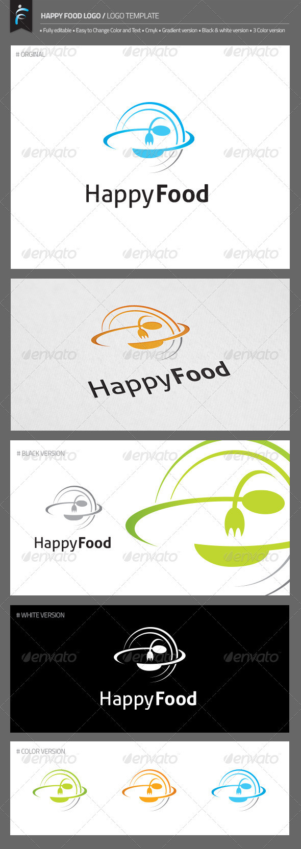 Happy food logo