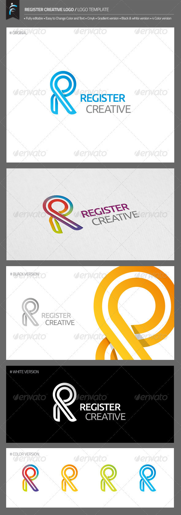 Register creative logo