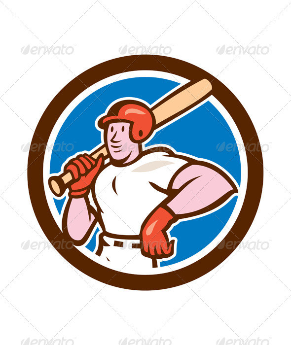 Baseball player standing circ prvw