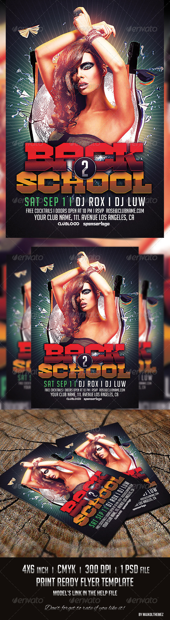 Back 2 school party flyer prev590