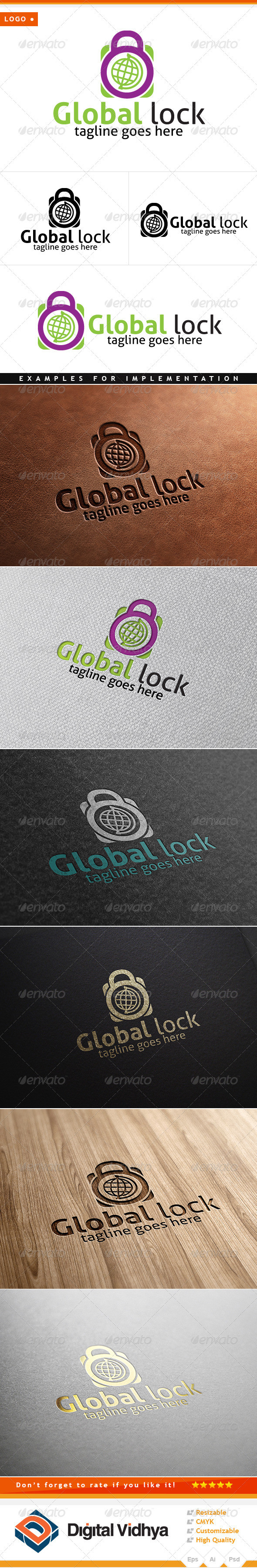 Globe 20  20lock 20logo 20 20preview