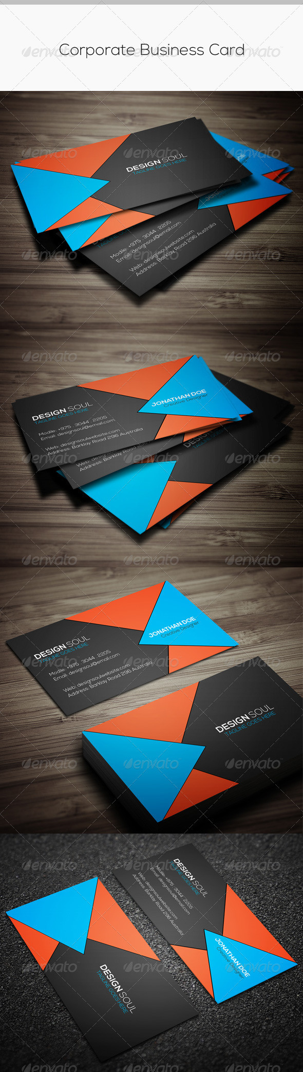 Corporate business card preview