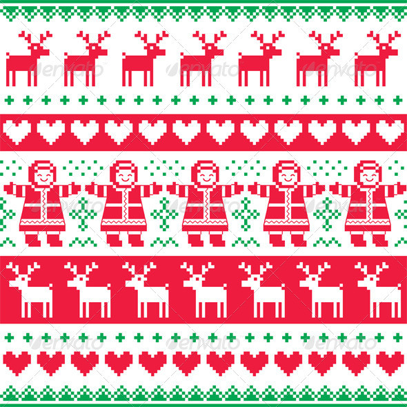 Nordic seamless pattern women prev