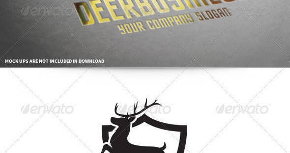 Box deer logo template