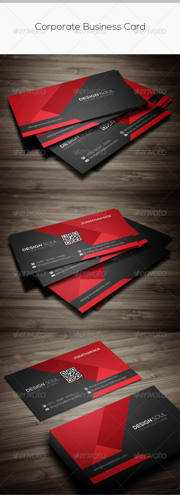 Corporate business card preview