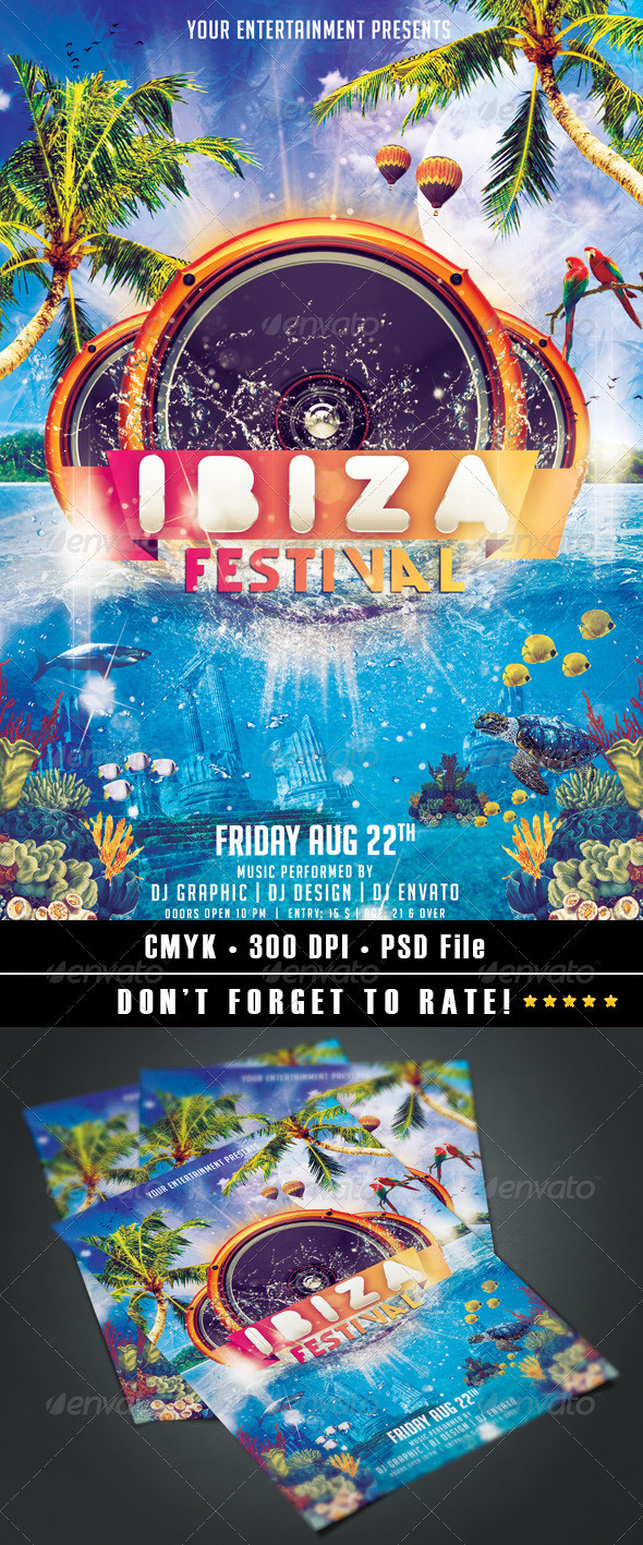 Ibiza festival flyer preview