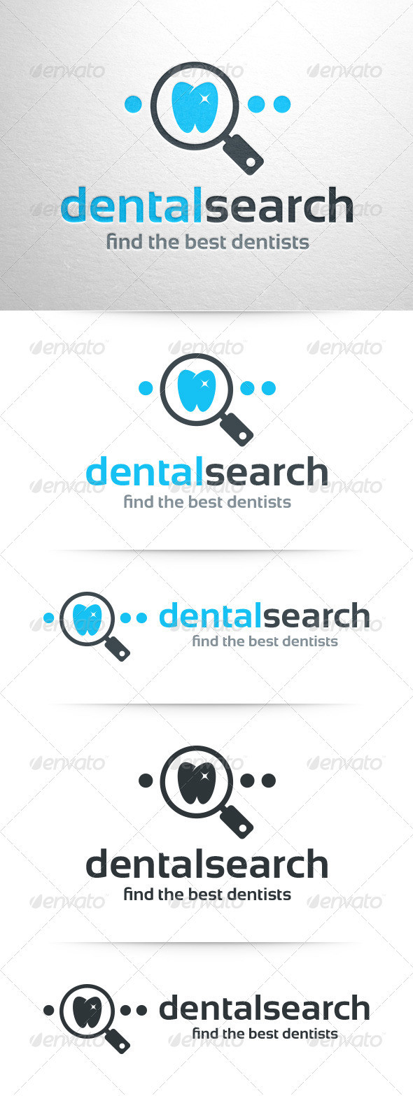 Dental search logo template