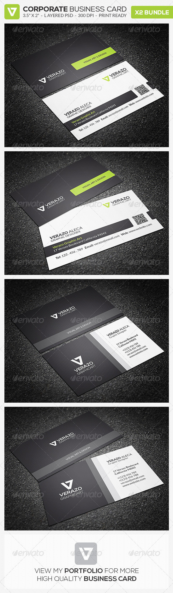 06 creative modern minimal corporate business card template bundle preview