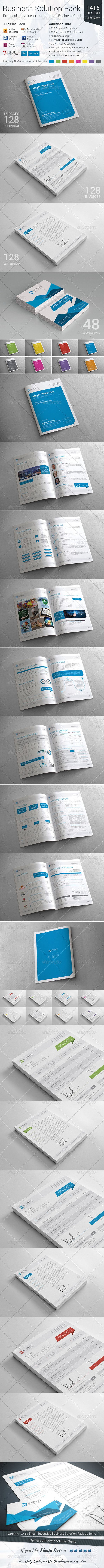 Proposal invoices letterhead coverletter business card proposal template brochure web proposal