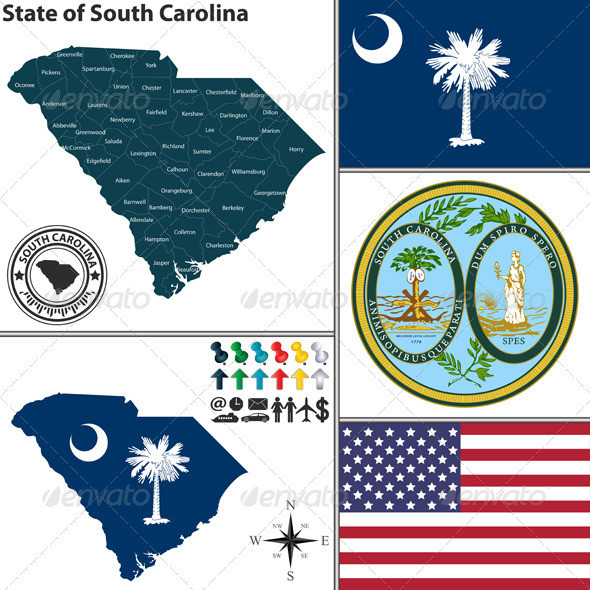 01 map 20of 20south 20carolina 20with 20seal