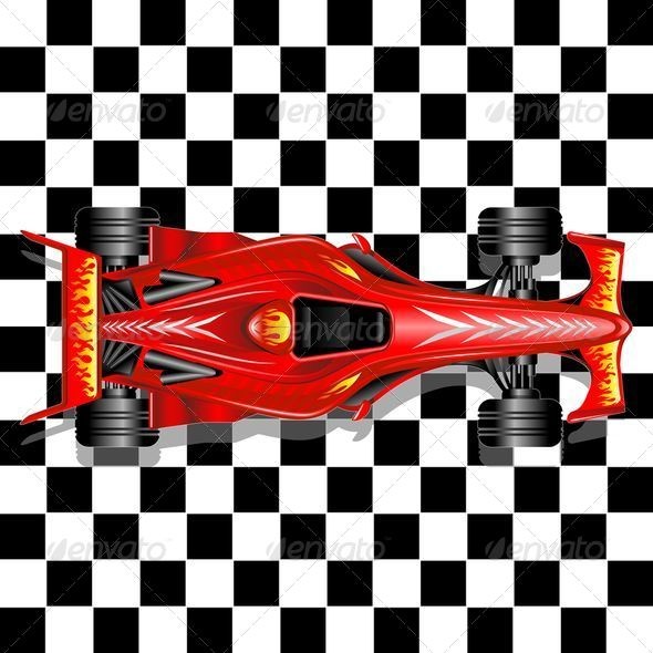 Red 20race 20car 20on 20checkered 20background jpg 20590