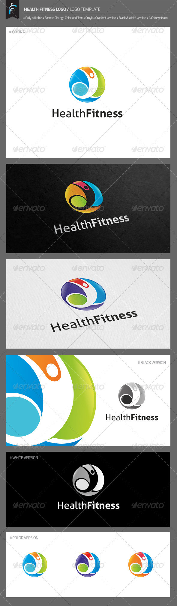 Health fitness logo