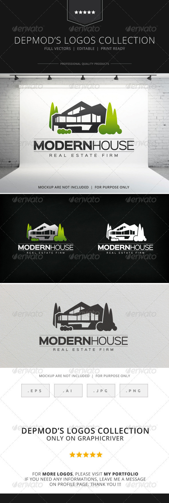 Modern house logo