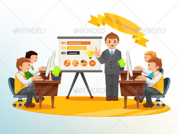 Team management illustration