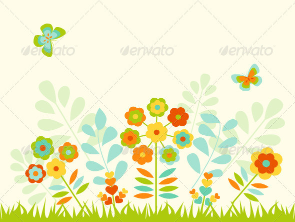 Greeting card with flowers590