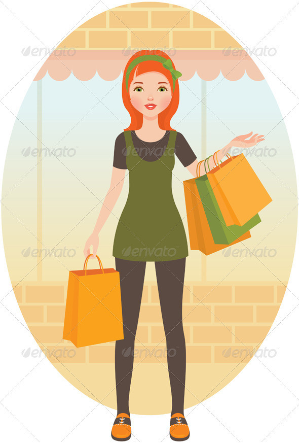 Woman with shopping