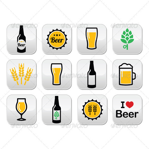 Beer buttons set color prev