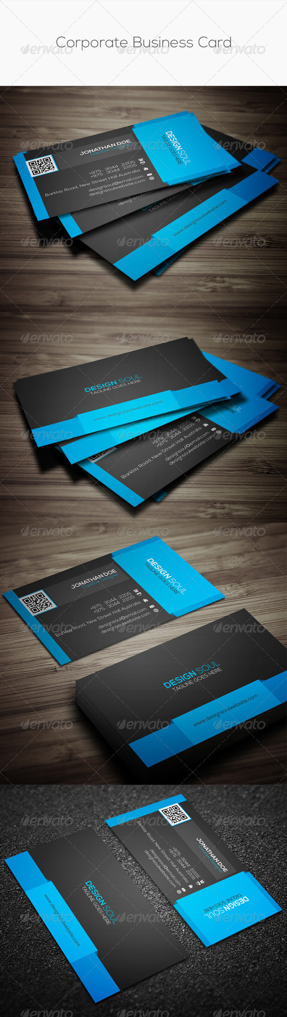 Corporate business card preview